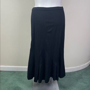 JM Collection Elastic Waist Midi Skirt Black